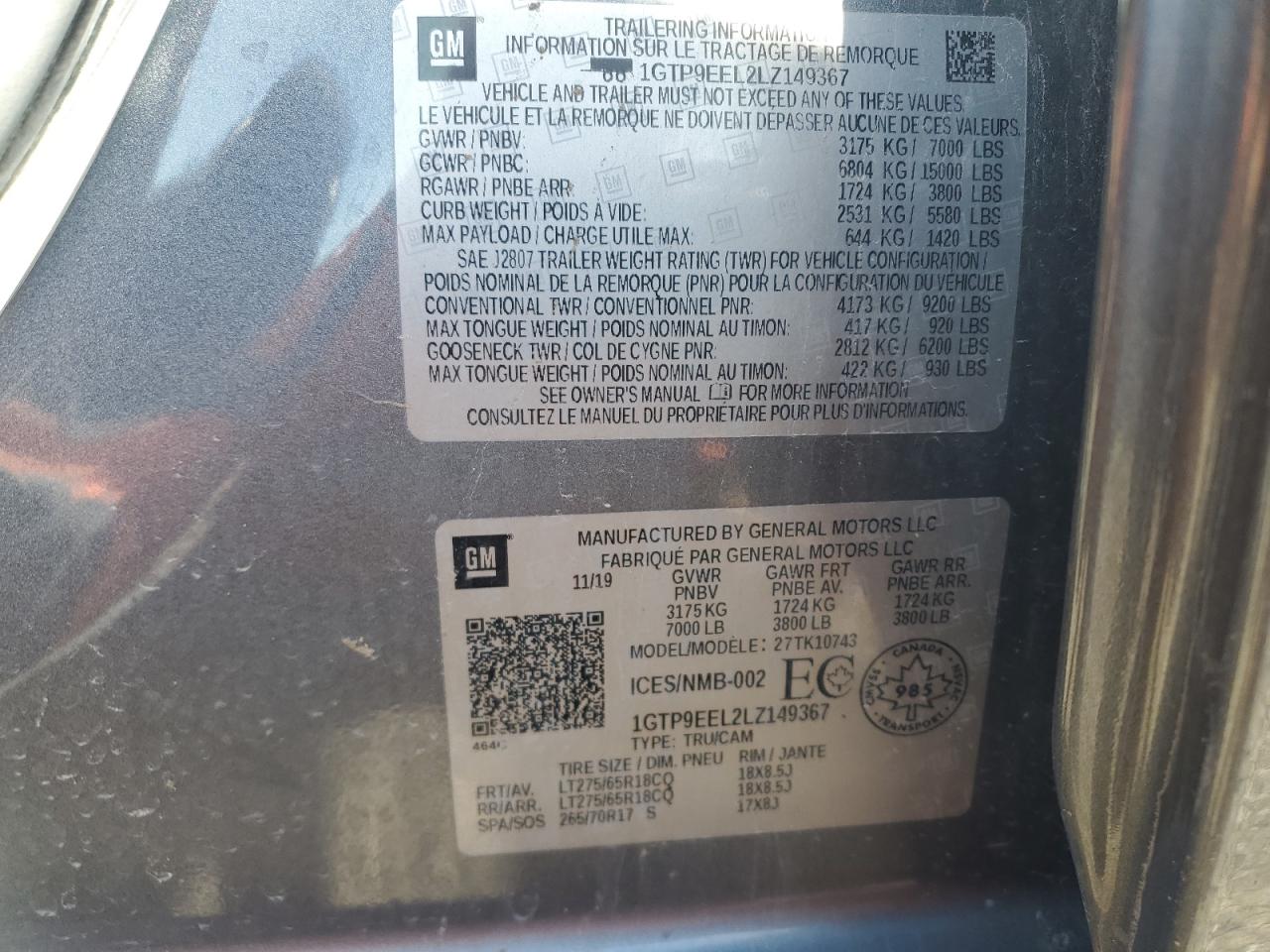 GMC Sierra K1500 At4 Image 10