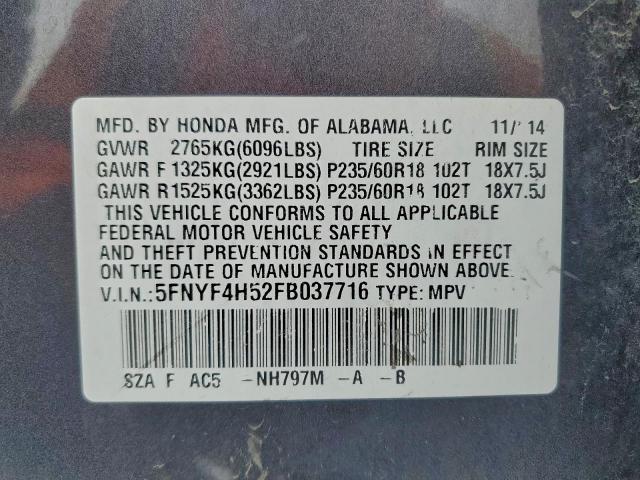 Honda Pilot Exl Image 8